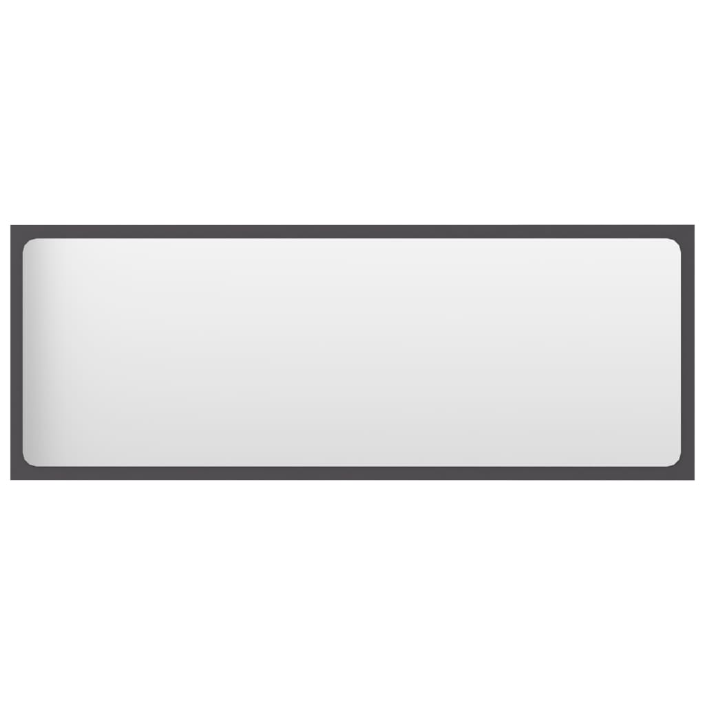 NNEVL Bathroom Mirror Grey 100x1.5x37 cm Chipboard
