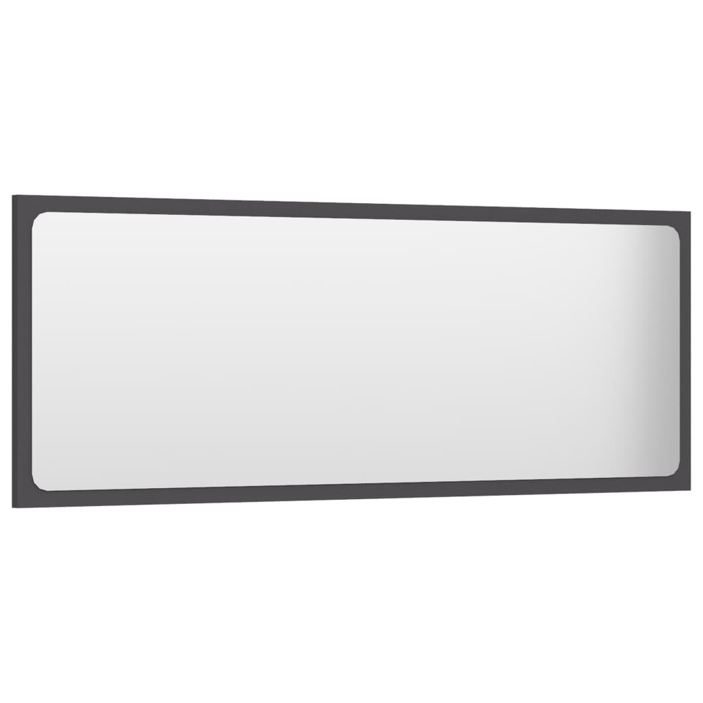 NNEVL Bathroom Mirror Grey 100x1.5x37 cm Chipboard