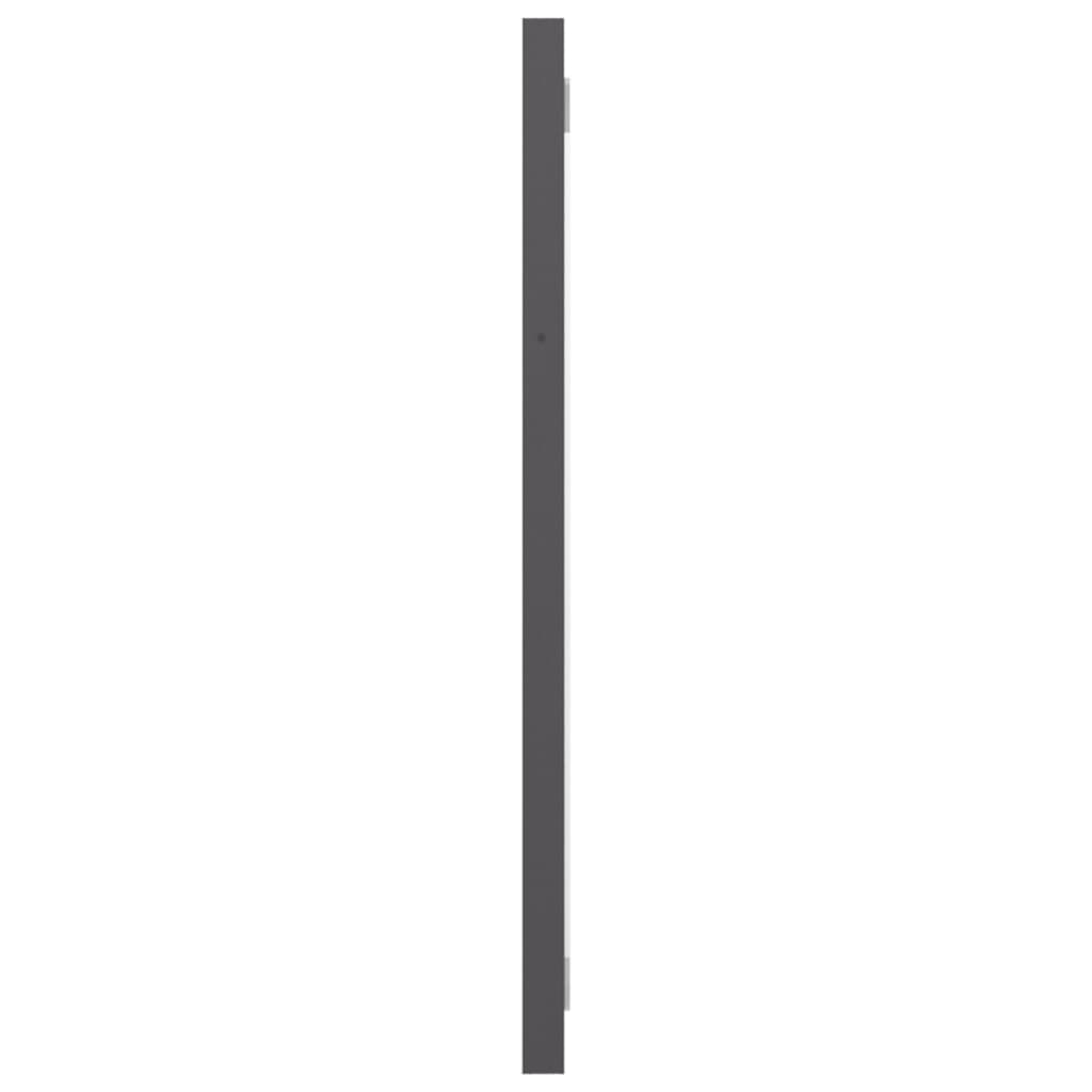 NNEVL Bathroom Mirror High Gloss Grey 100x1.5x37 cm Chipboard