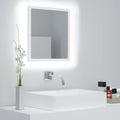 NNEVL LED Bathroom Mirror White 40x8.5x37 cm Chipboard