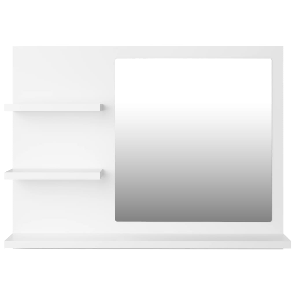NNEVL Bathroom Mirror White 60x10.5x45 cm Chipboard