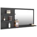 NNEVL Bathroom Mirror Grey 90x10.5x45 cm Chipboard