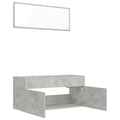 NNEVL 2 Piece Bathroom Furniture Set Concrete Grey Chipboard