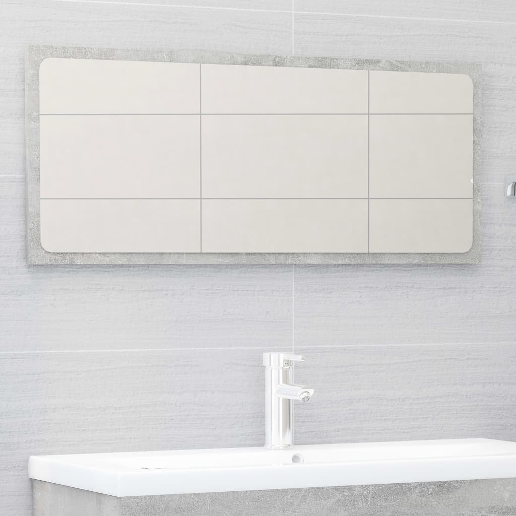 NNEVL 2 Piece Bathroom Furniture Set Concrete Grey Chipboard
