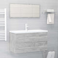 NNEVL 2 Piece Bathroom Furniture Set Concrete Grey Chipboard