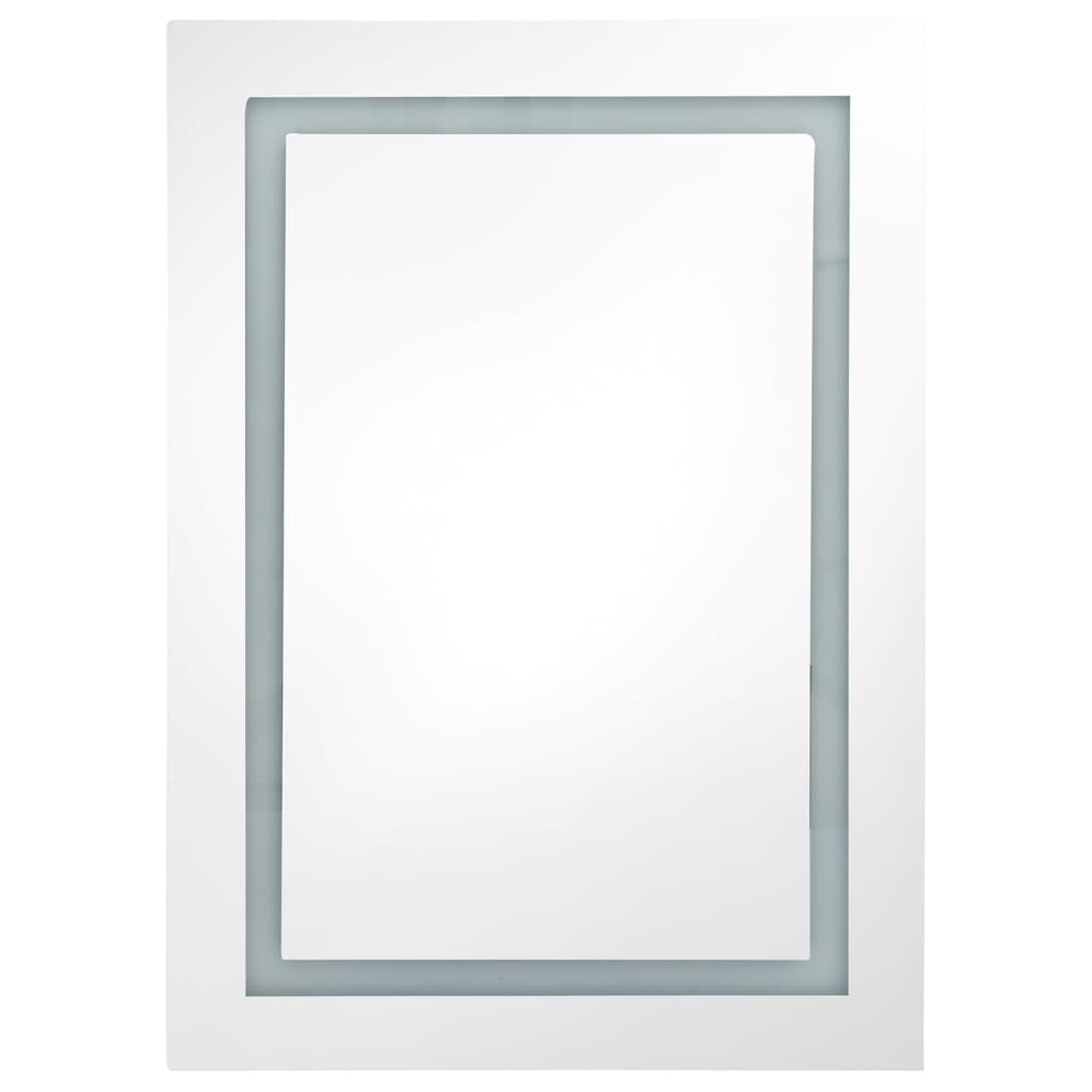 NNEVL LED Bathroom Mirror Cabinet Shining White 50x13x70 cm