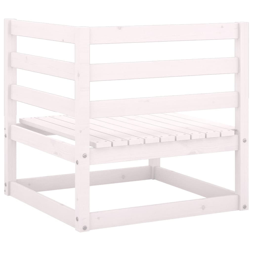 NNEVL Garden Corner Sofas 2 pcs White Solid Pinewood