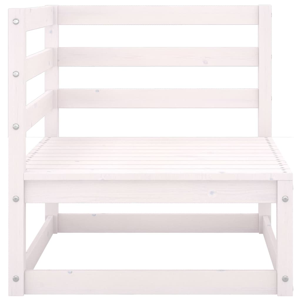 NNEVL Garden Corner Sofas 2 pcs White Solid Pinewood