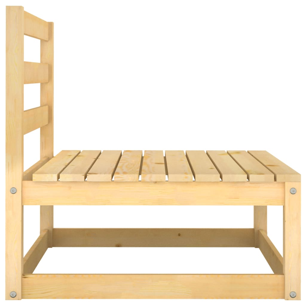 NNEVL Garden Middle Sofas 3 pcs Solid Pinewood