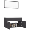 NNEVL Bathroom Furniture Set Grey Chipboard