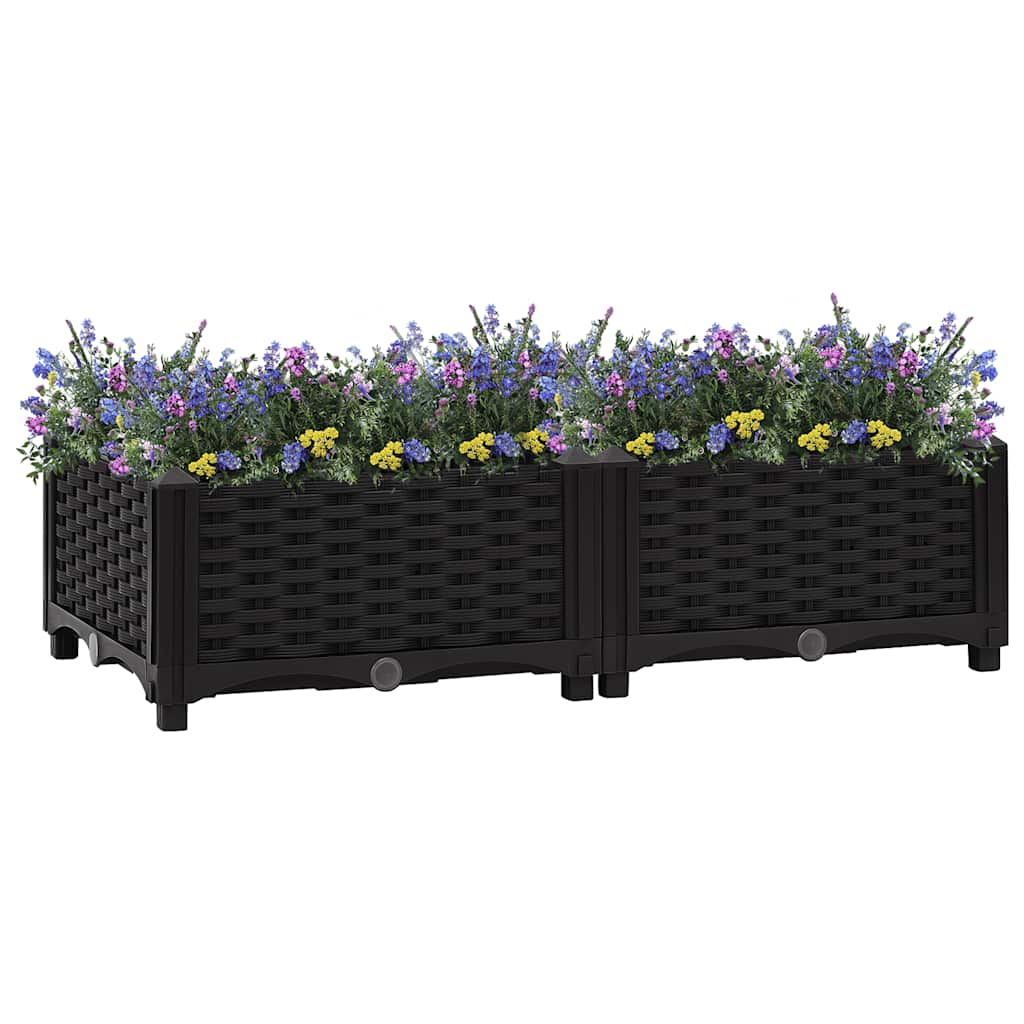 Vidaxl Raised Planter 80x40x23 cm Polypropylene-0
