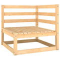 NNEVL Garden Corner Sofas 2 pcs with Cushions Solid Pinewood
