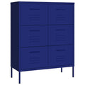 NNEVL Drawer Cabinet Navy Blue 80x35x101.5 cm Steel