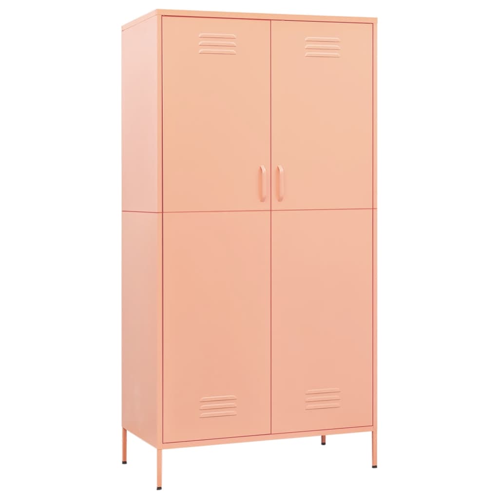 NNEVL Wardrobe Pink 90x50x180 cm Steel