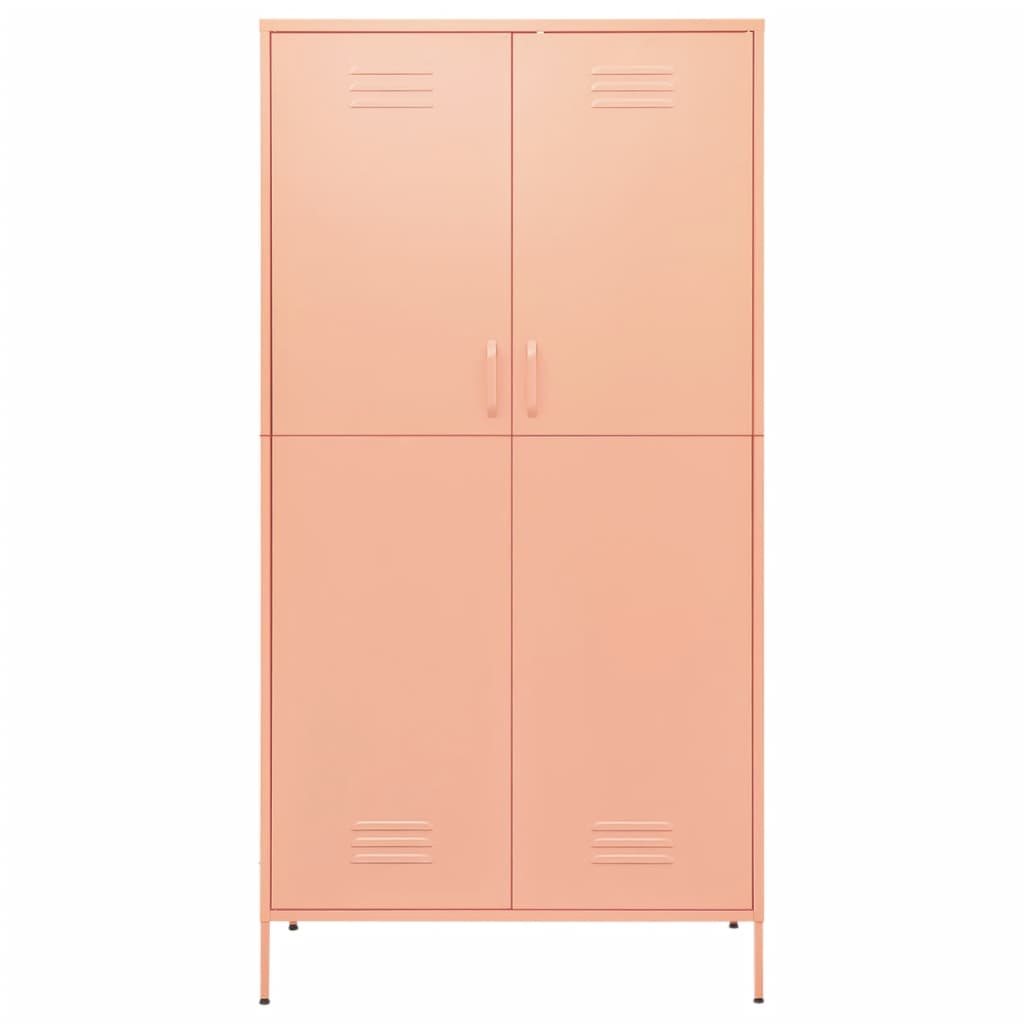 NNEVL Wardrobe Pink 90x50x180 cm Steel