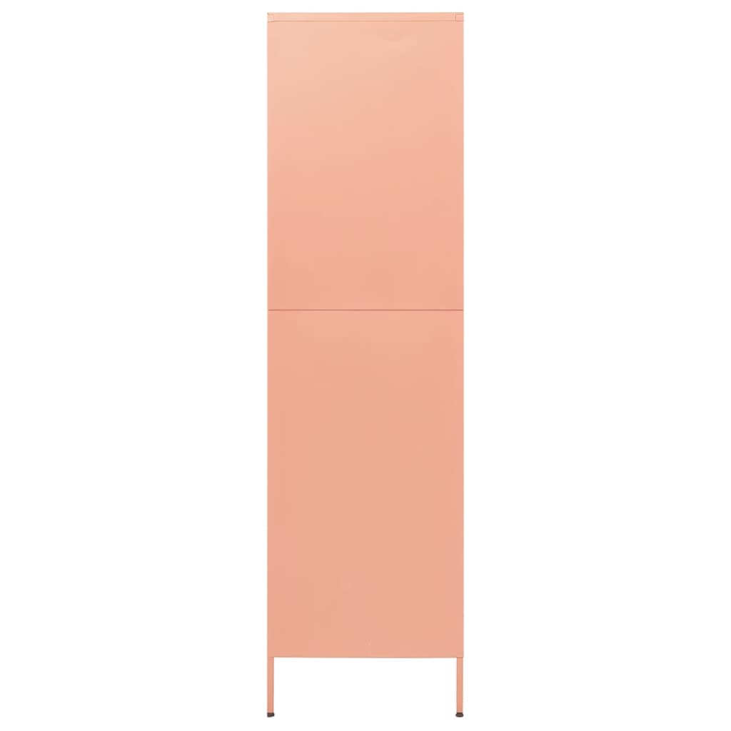 NNEVL Wardrobe Pink 90x50x180 cm Steel