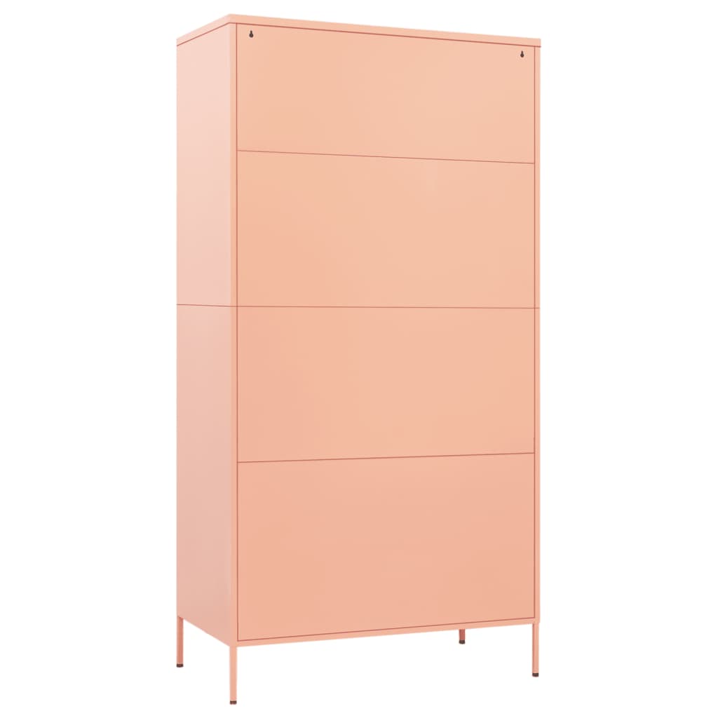NNEVL Wardrobe Pink 90x50x180 cm Steel