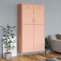 NNEVL Wardrobe Pink 90x50x180 cm Steel