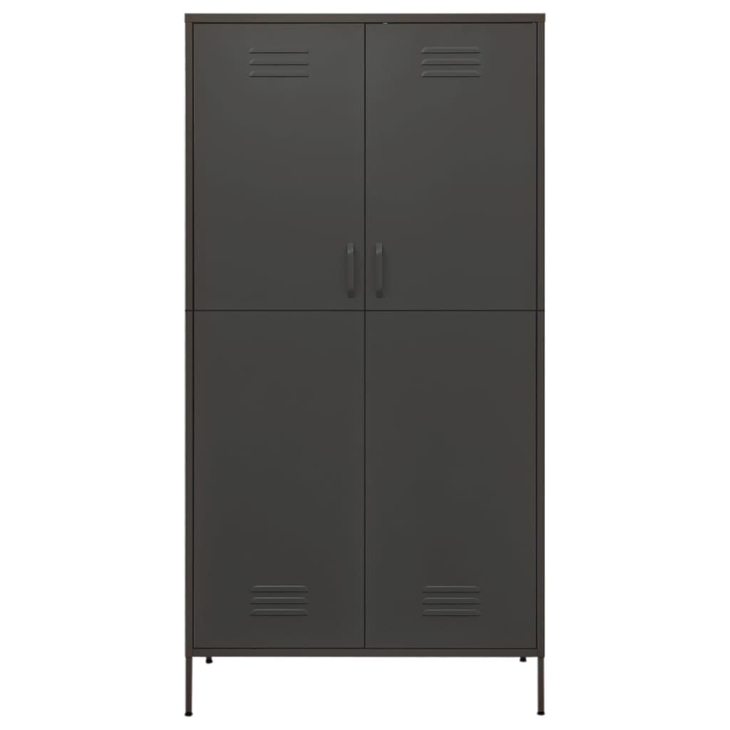 NNEVL Wardrobe Anthracite 90x50x180 cm Steel