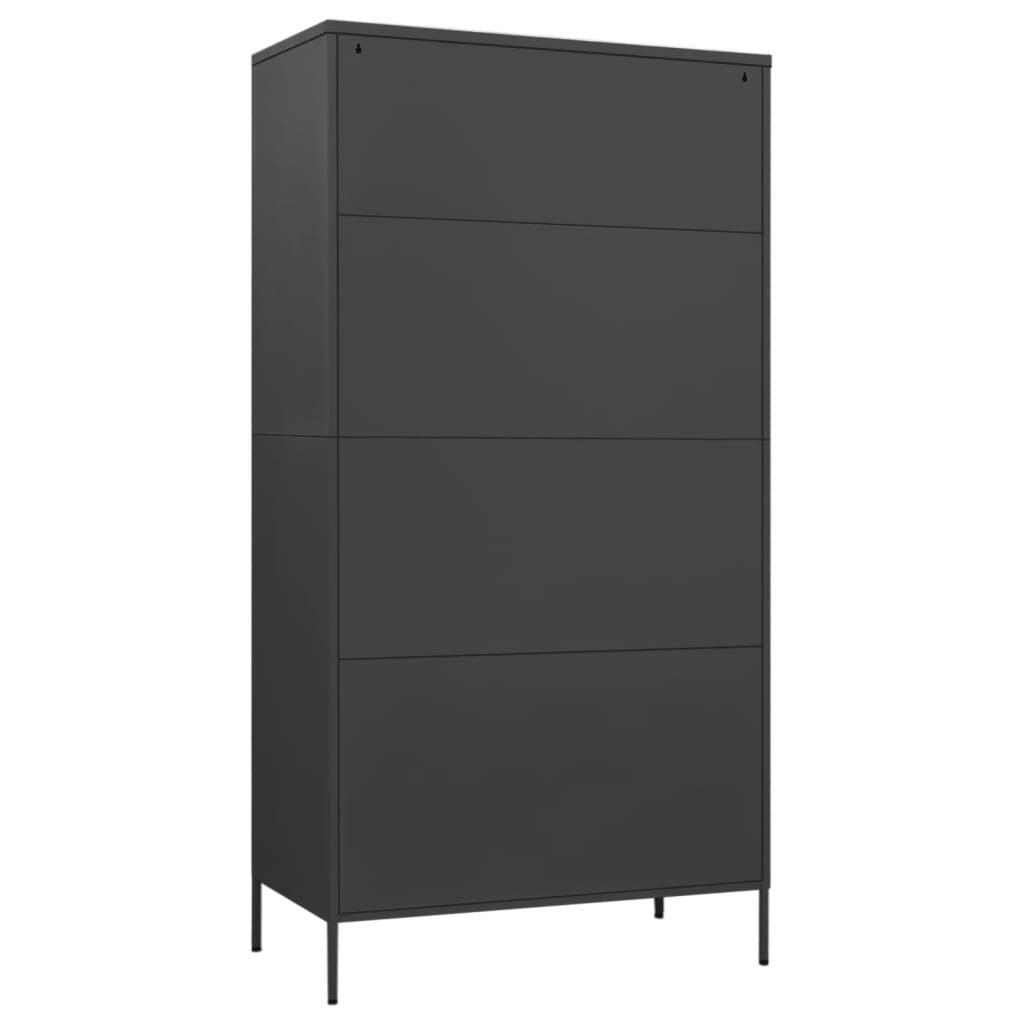 NNEVL Wardrobe Anthracite 90x50x180 cm Steel