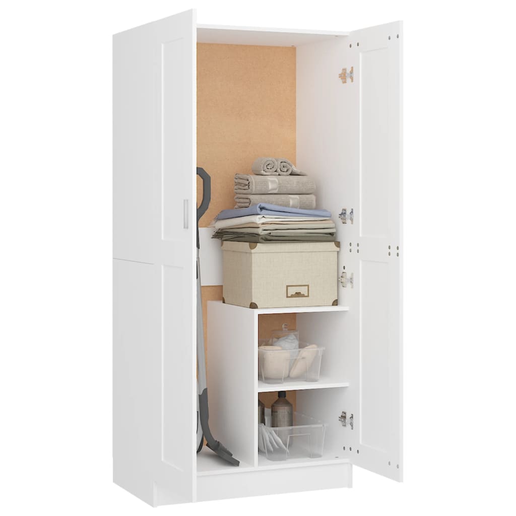 NNEVL Wardrobe White 82.5x51.5x180 cm Chipboard