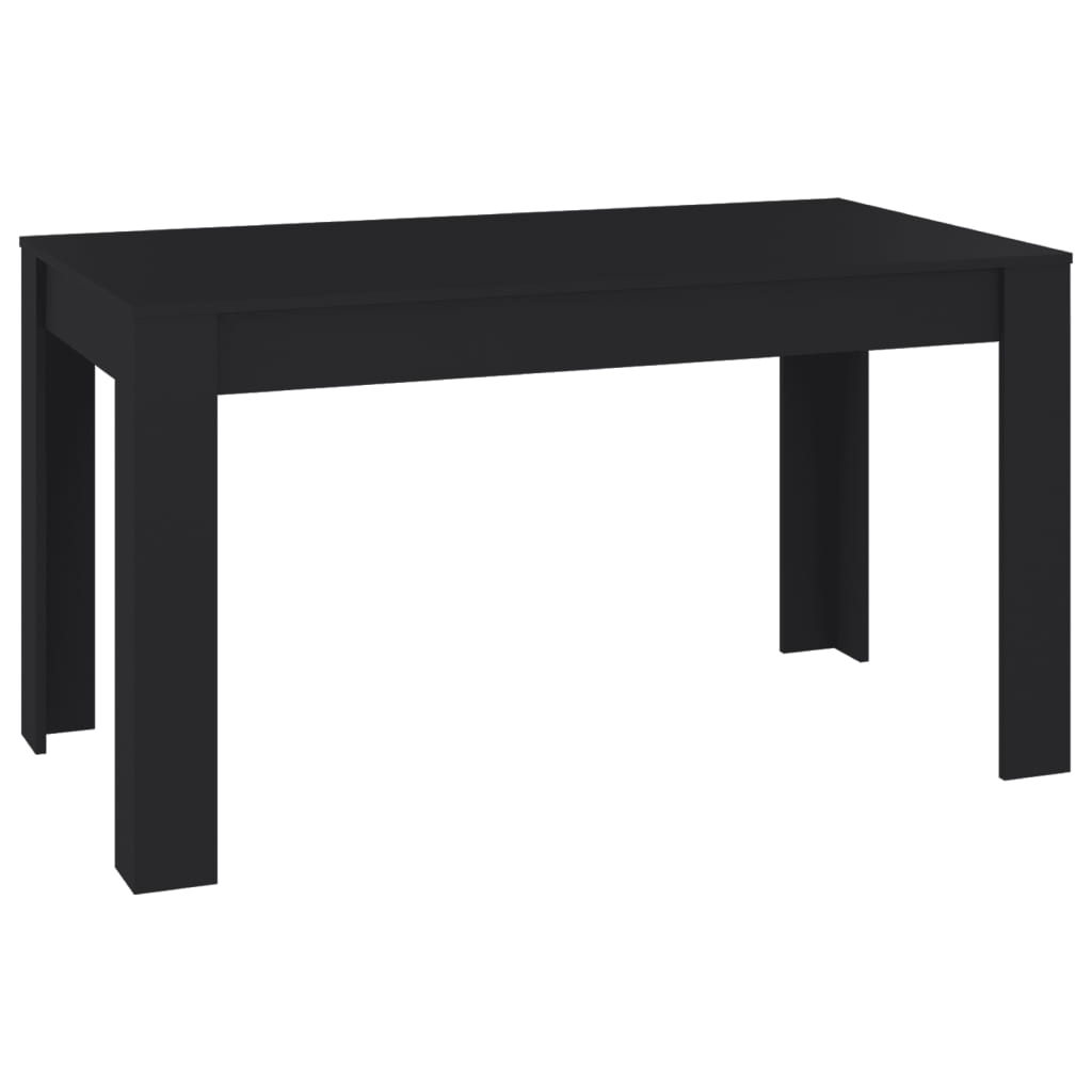 NNEVL Dining Table Black 140x74.5x76 cm Chipboard