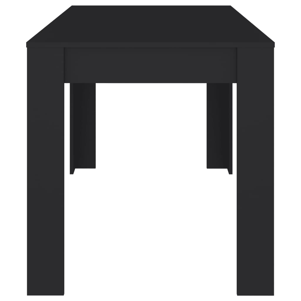 NNEVL Dining Table Black 140x74.5x76 cm Chipboard