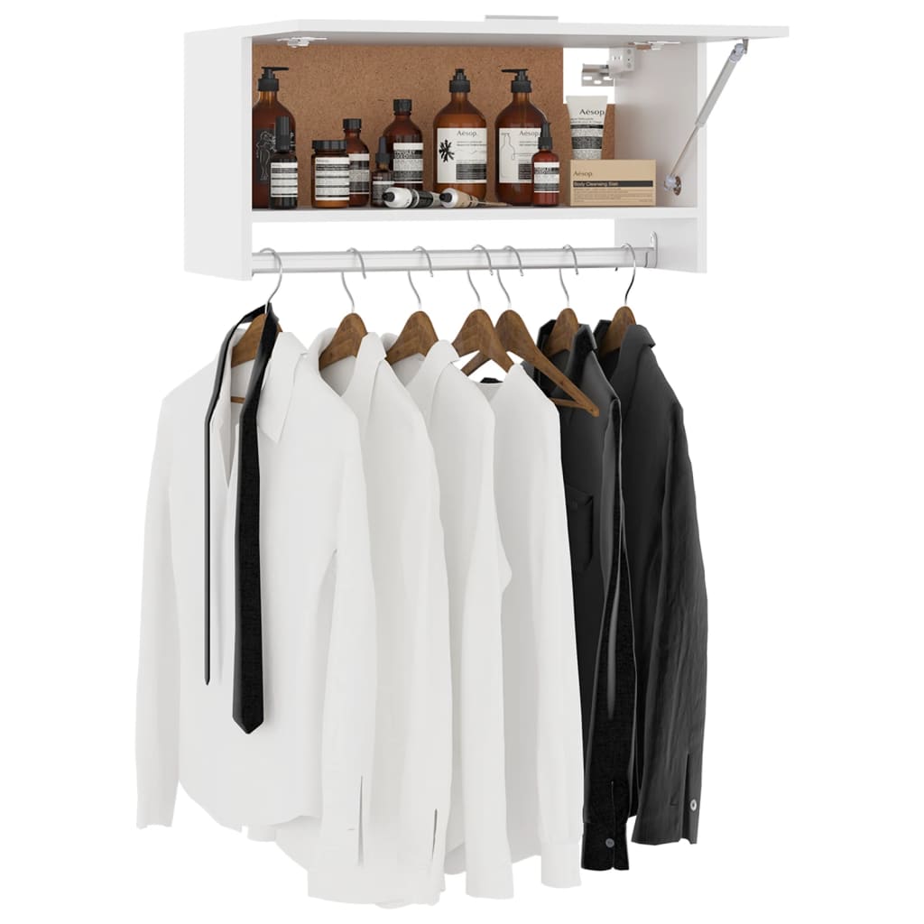 NNEVL Wardrobe White 70x32.5x35 cm Chipboard
