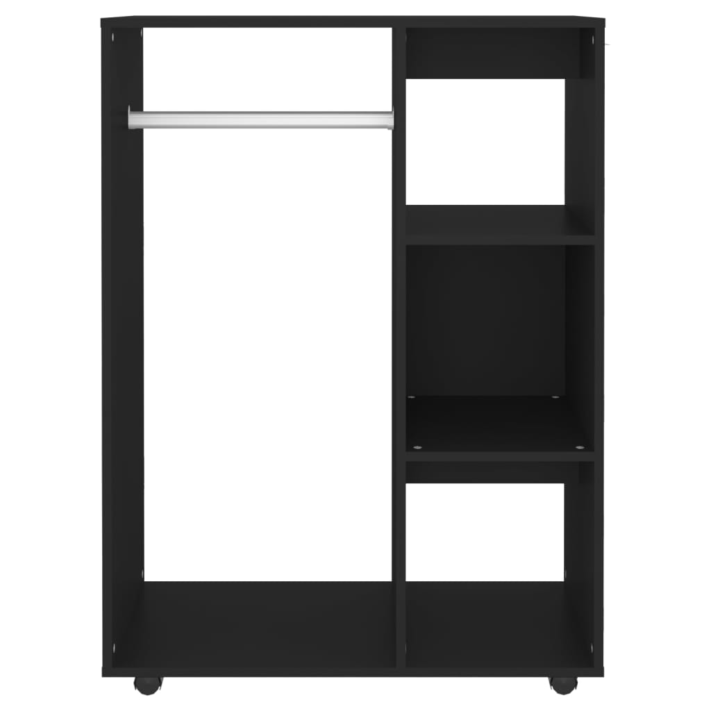 NNEVL Wardrobe Black 80x40x110 cm Chipboard