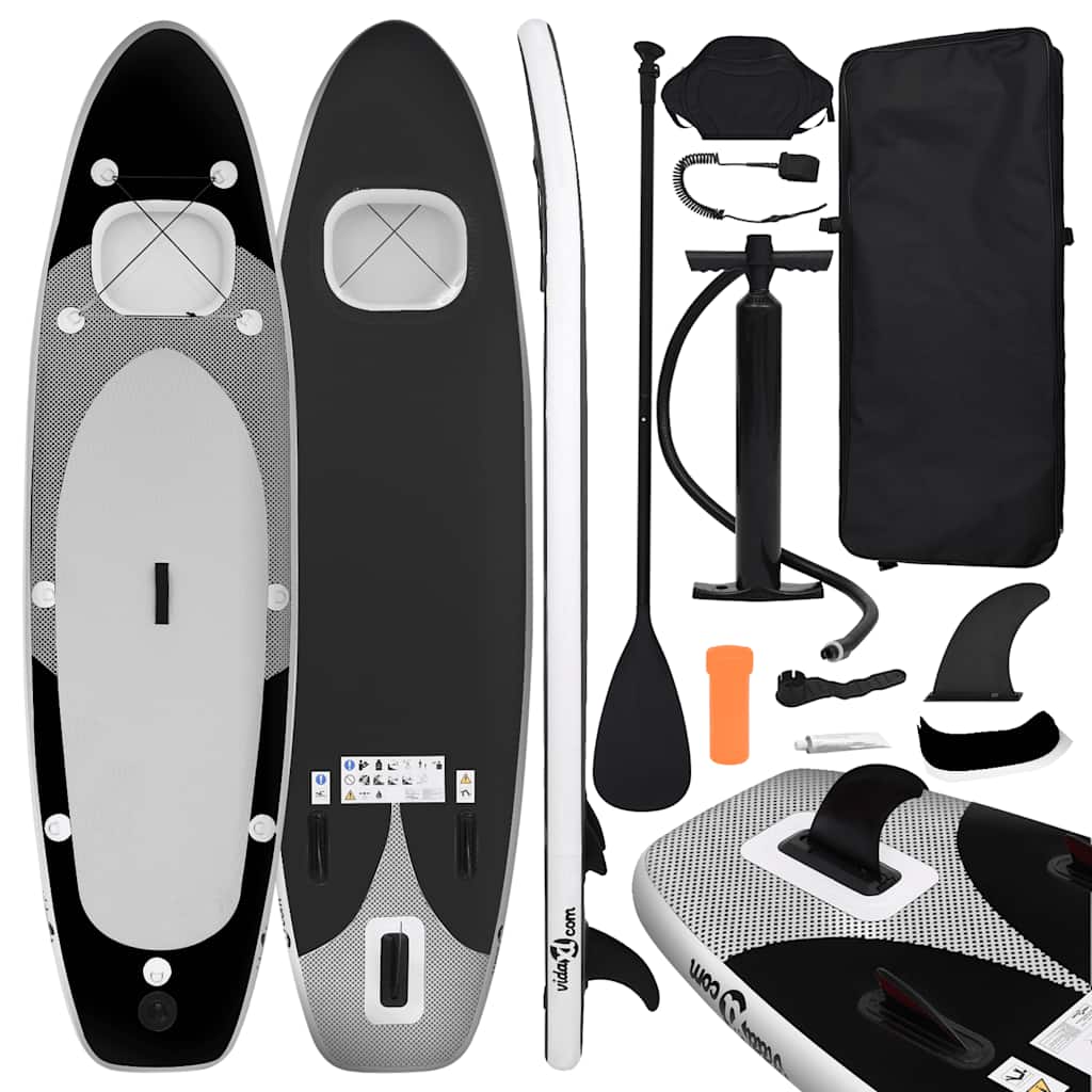 Vidaxl Inflatable Stand Up Paddleboard Set 360x81x10 cm Black-0
