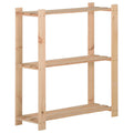 Vidaxl 3-Tier Storage Rack 80x28.5x90 cm Solid Pinewood-0