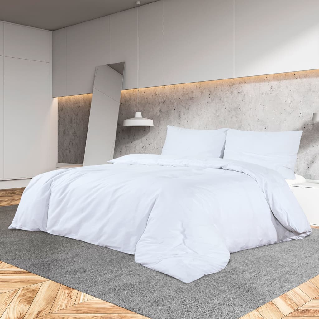 Vidaxl Duvet Cover Set 220x240 cm Cotton White-0
