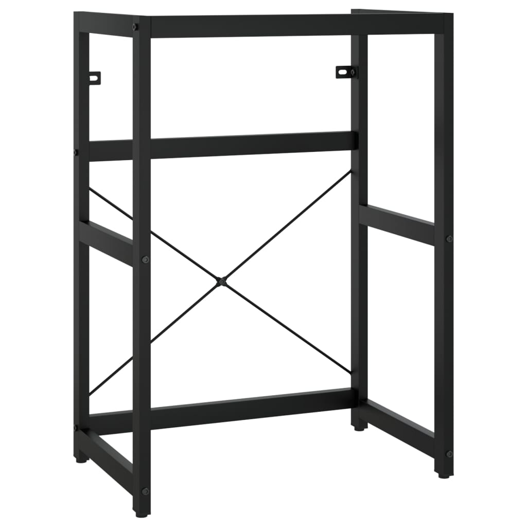 NNEVL Bathroom Washbasin Frame Black 59x38x83 cm Iron