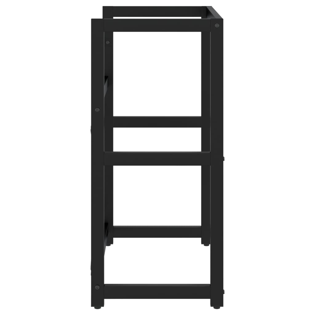NNEVL Bathroom Washbasin Frame Black 59x38x83 cm Iron