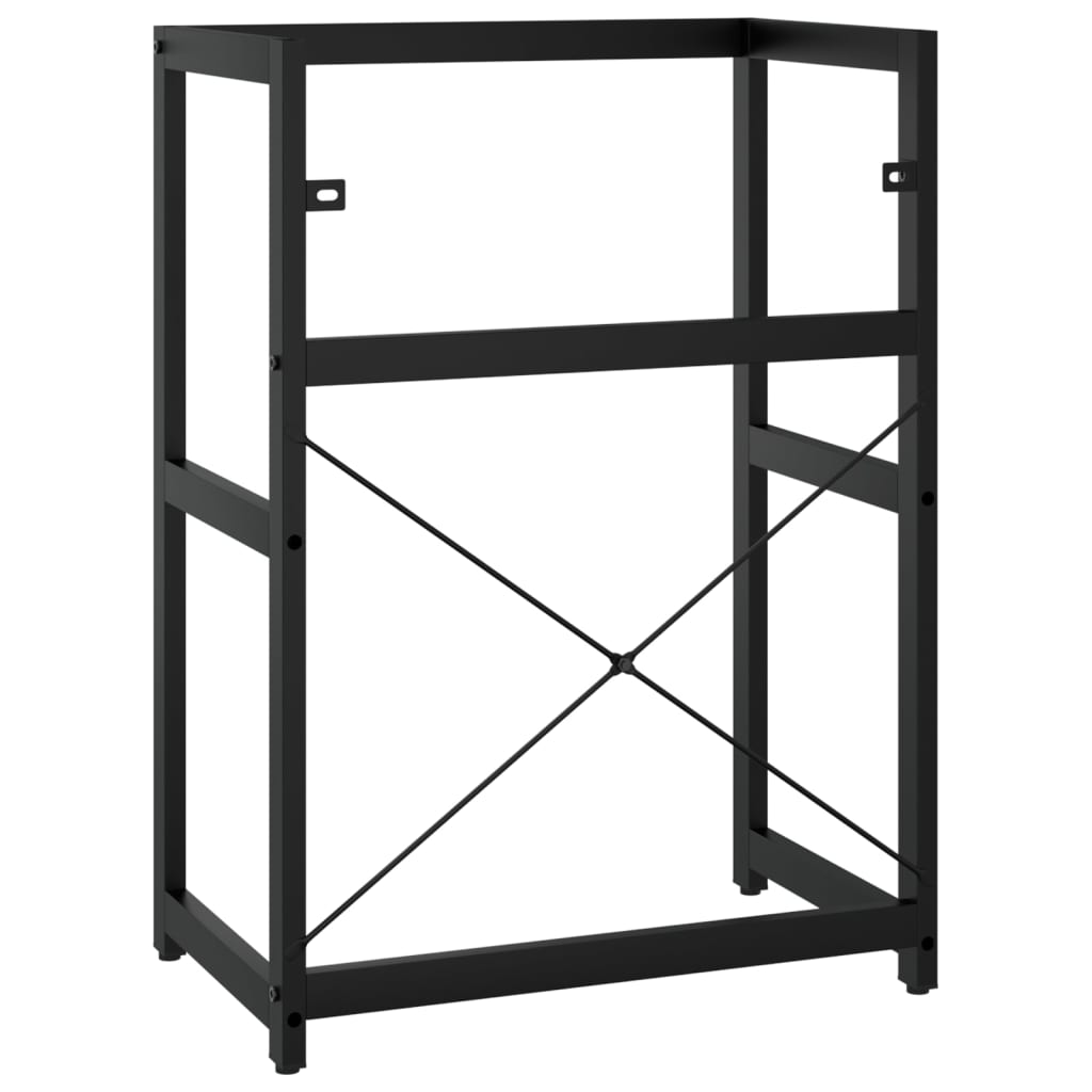 NNEVL Bathroom Washbasin Frame Black 59x38x83 cm Iron