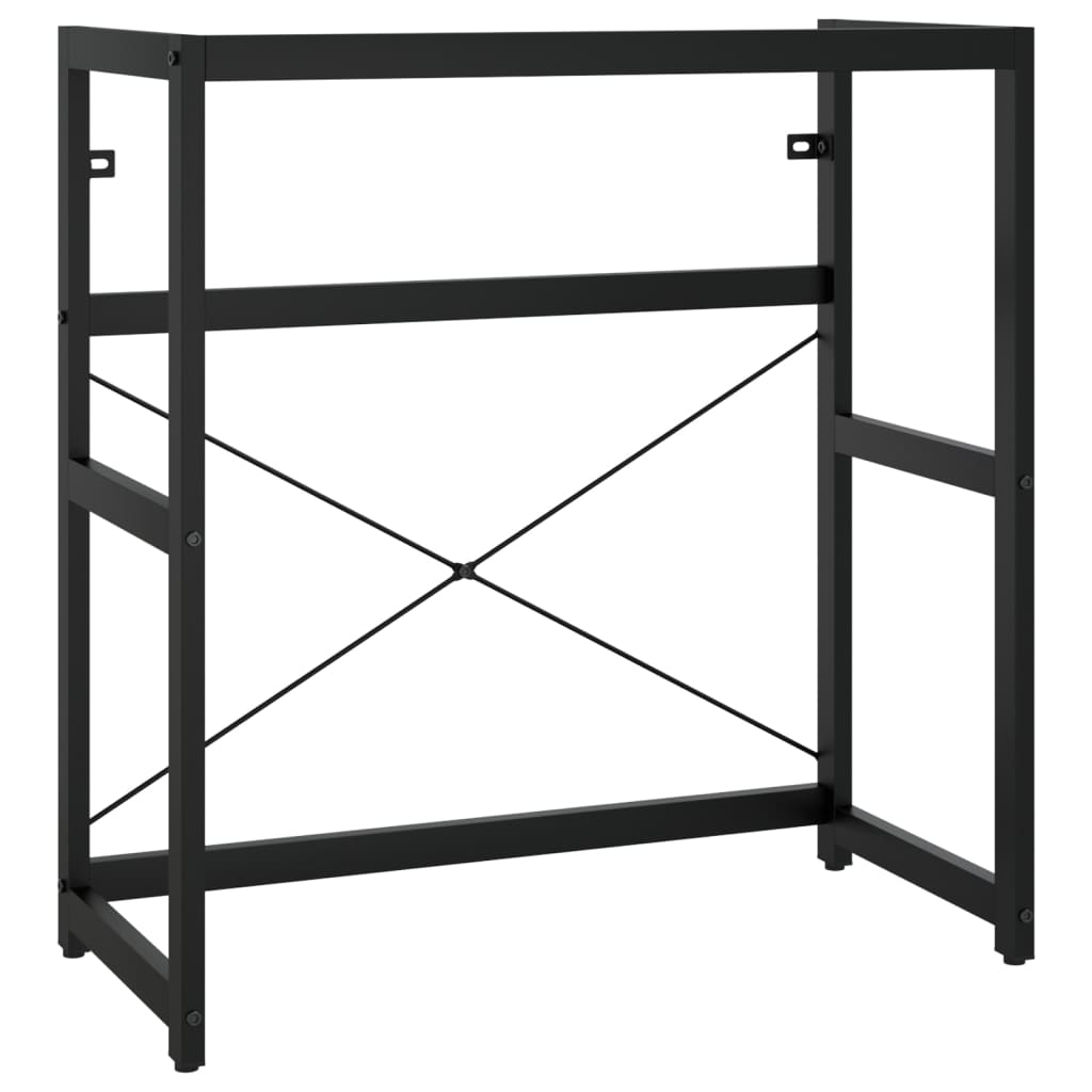NNEVL Bathroom Washbasin Frame Black 79x38x83 cm Iron