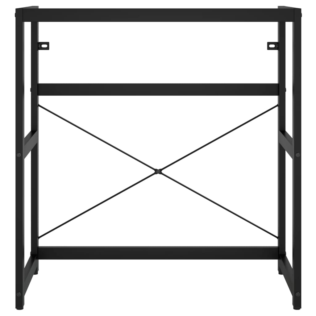 NNEVL Bathroom Washbasin Frame Black 79x38x83 cm Iron