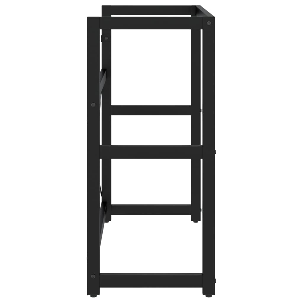 NNEVL Bathroom Washbasin Frame Black 79x38x83 cm Iron