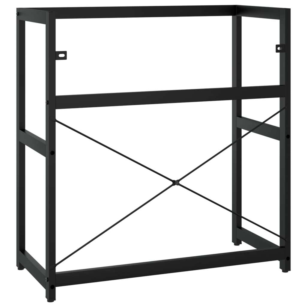 NNEVL Bathroom Washbasin Frame Black 79x38x83 cm Iron