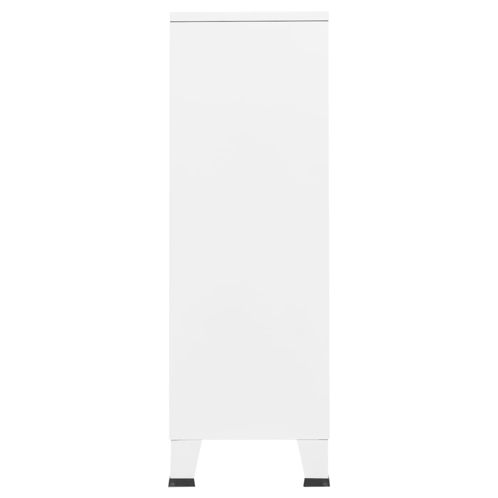 NNEVL Industrial Wardrobe White 67x35x107 cm Steel