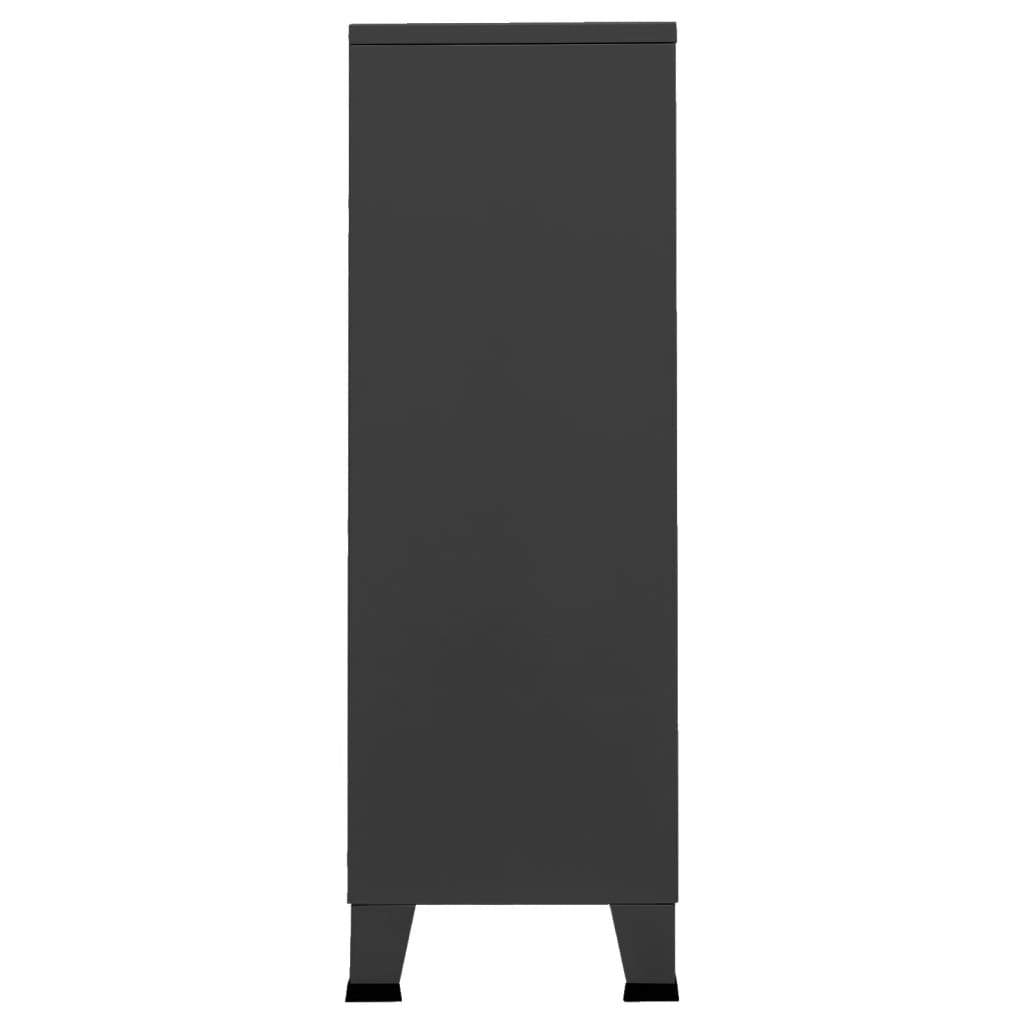 NNEVL Industrial Wardrobe Anthracite 67x35x107 cm Steel