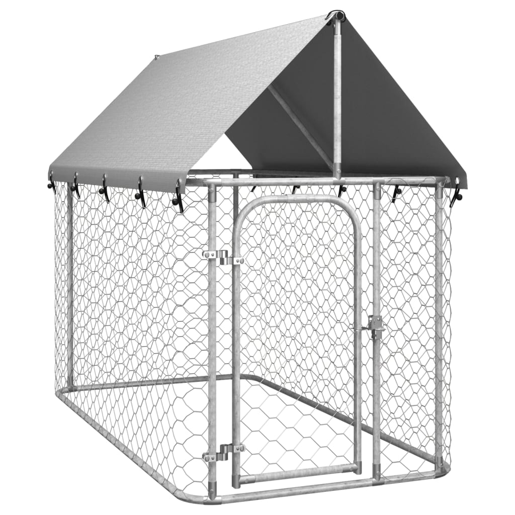 NNEVL Outdoor Dog Kennel with Roof 200x100x150 cm