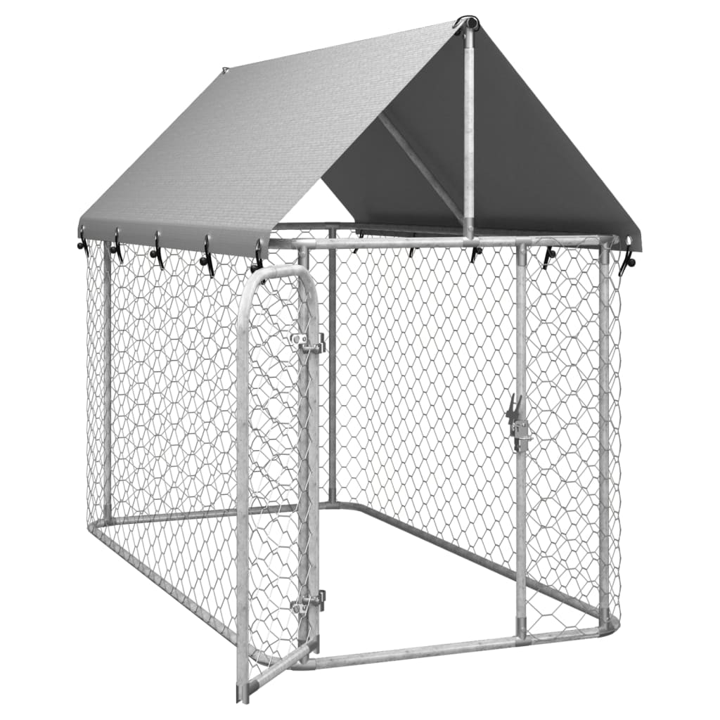 NNEVL Outdoor Dog Kennel with Roof 200x100x150 cm