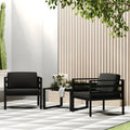 NNEVL Single Sofas 2 pcs with Cushions Aluminium Anthracite