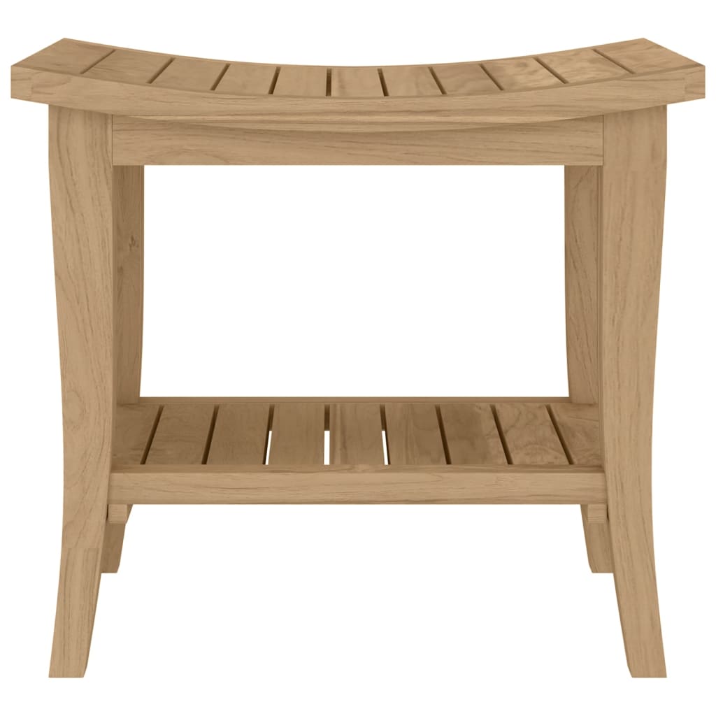 NNEVL Bathroom Side Table 50x35x45 cm Solid Wood Teak