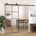 Vidaxl sliding door 102.5x205 cm esg-glass and aluminum black-0