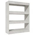 NNEVL Book Cabinet/Room Divider Concrete Grey 80x30x103 cm Engineered wood