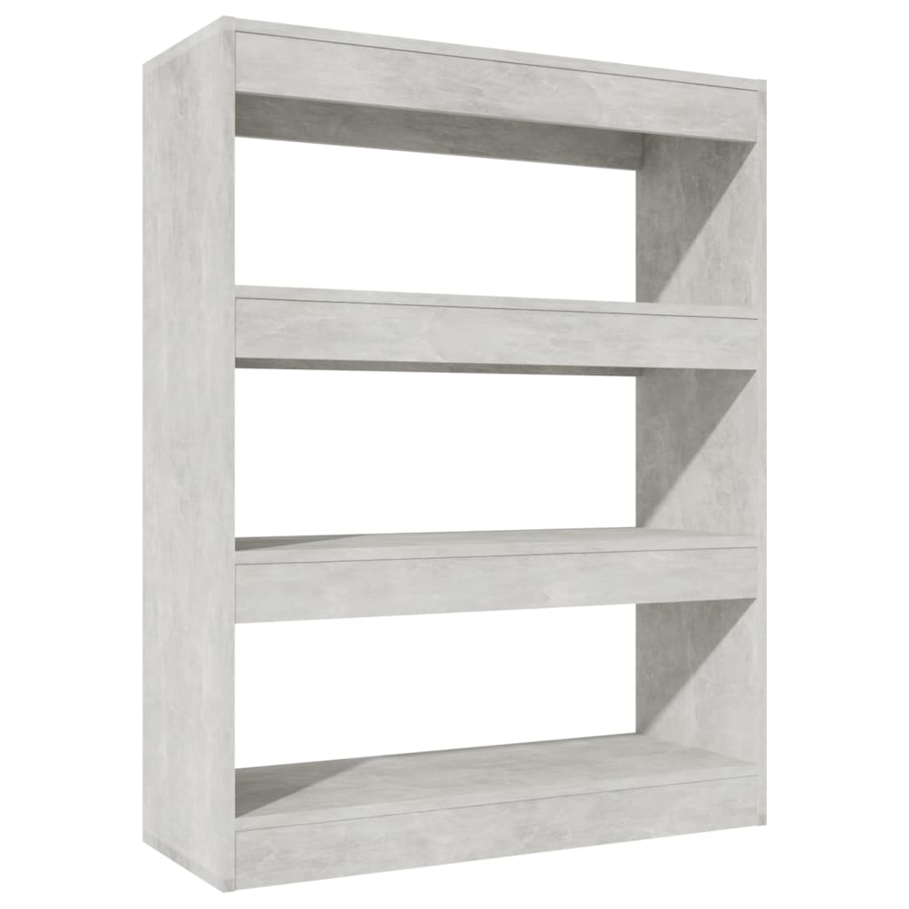 NNEVL Book Cabinet/Room Divider Concrete Grey 80x30x103 cm Engineered wood