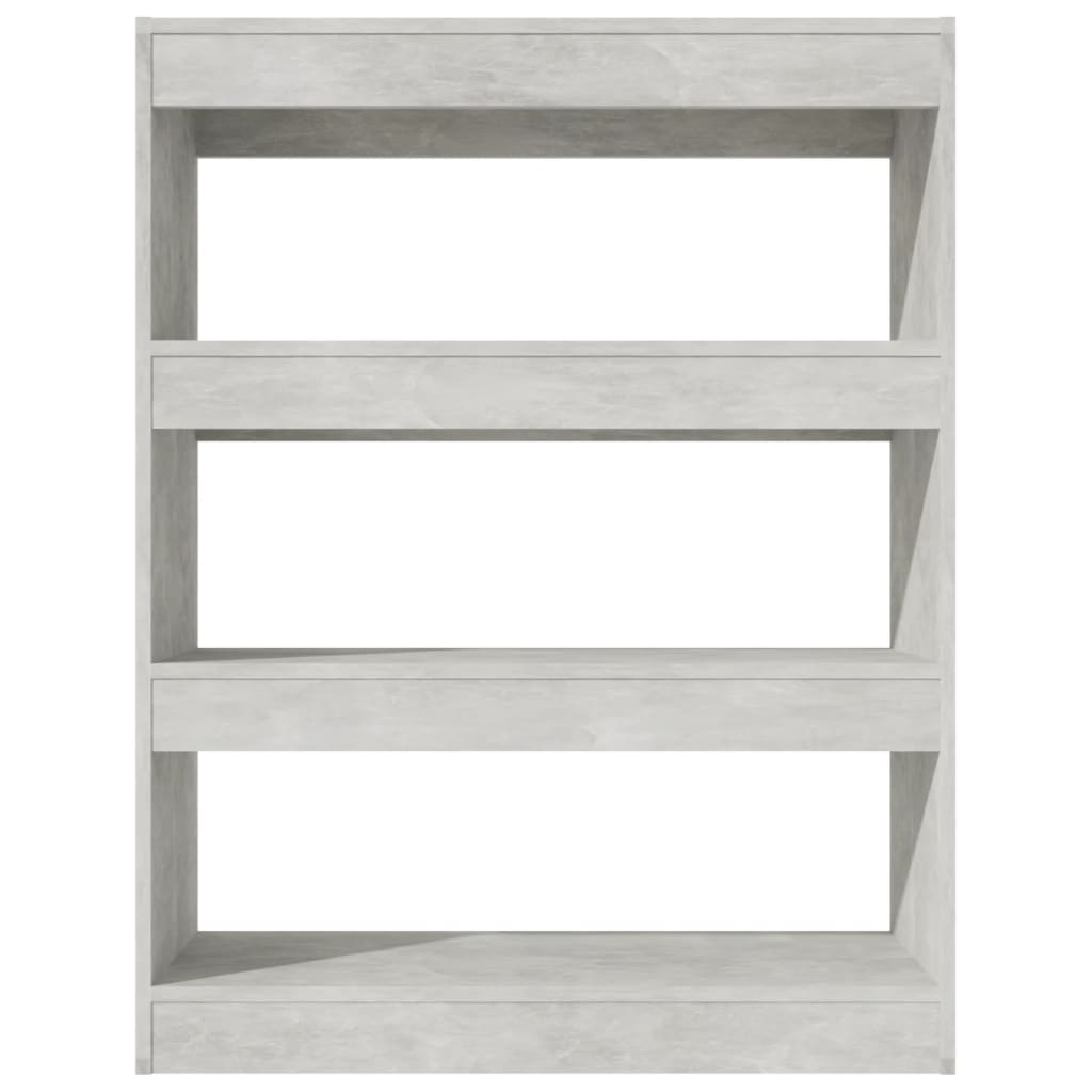NNEVL Book Cabinet/Room Divider Concrete Grey 80x30x103 cm Engineered wood
