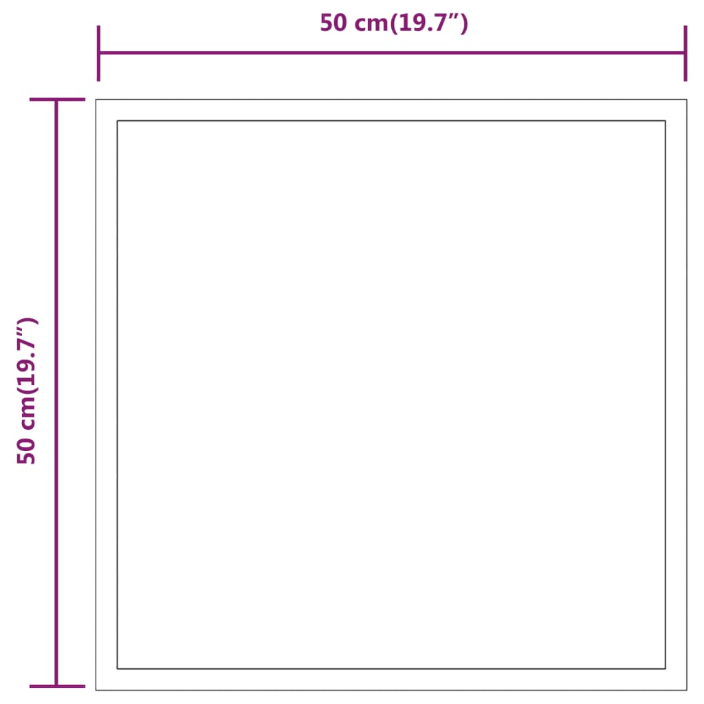 NNEVL LED Bathroom Mirror 50x50 cm
